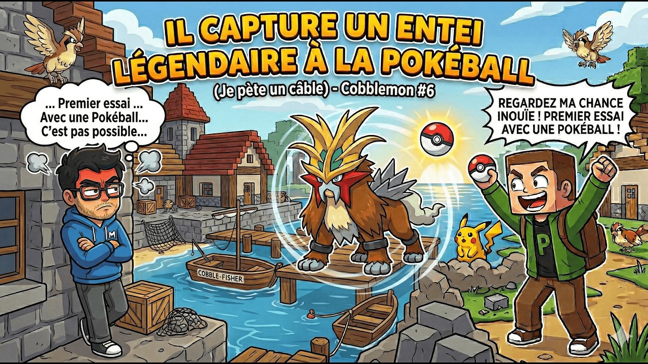 IL CAPTURE UN ENTEI LÉGENDAIRE À LA POKÉBALL (Je pète un câble) - Cobblemon #6