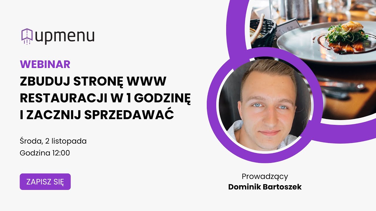 Webinar - Zbuduj stronę www restauracji w 1 godzinę i zacznij sprzedawać
