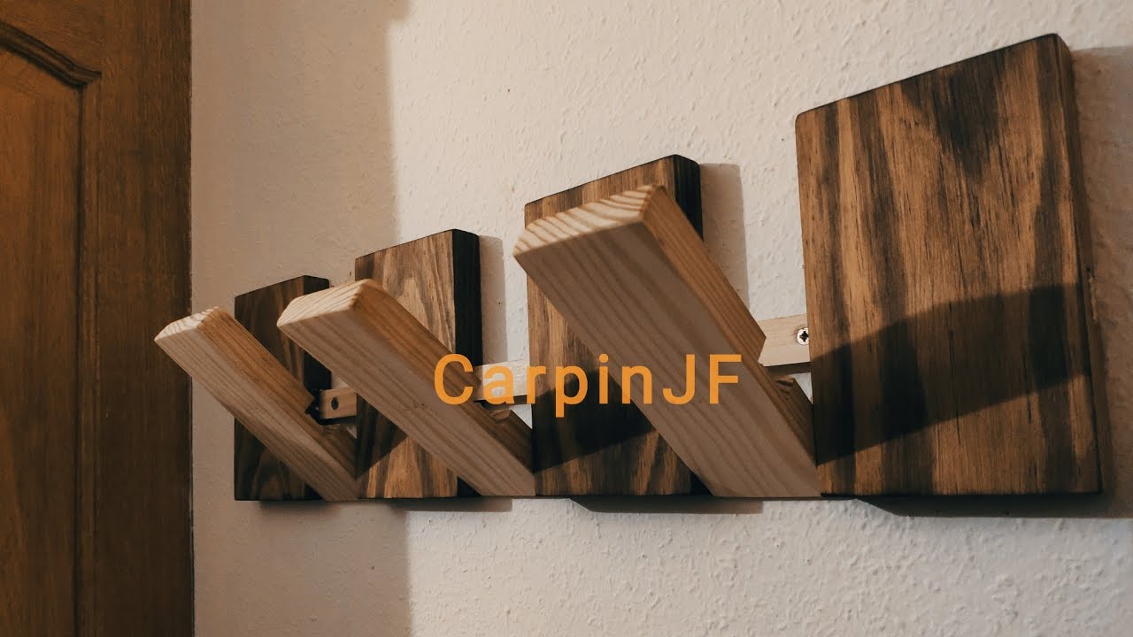 COMO HACER UN PERCHERO DE PARED CON MADERA RECICLADA | PERCHERO DE PARED DE MADERA