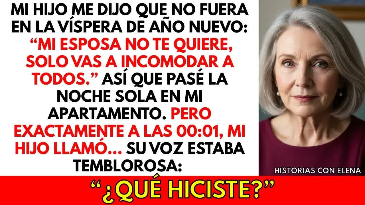 Mi hijo me prohibió ir a Año Nuevo… días después descubrió que me volví millonaria...