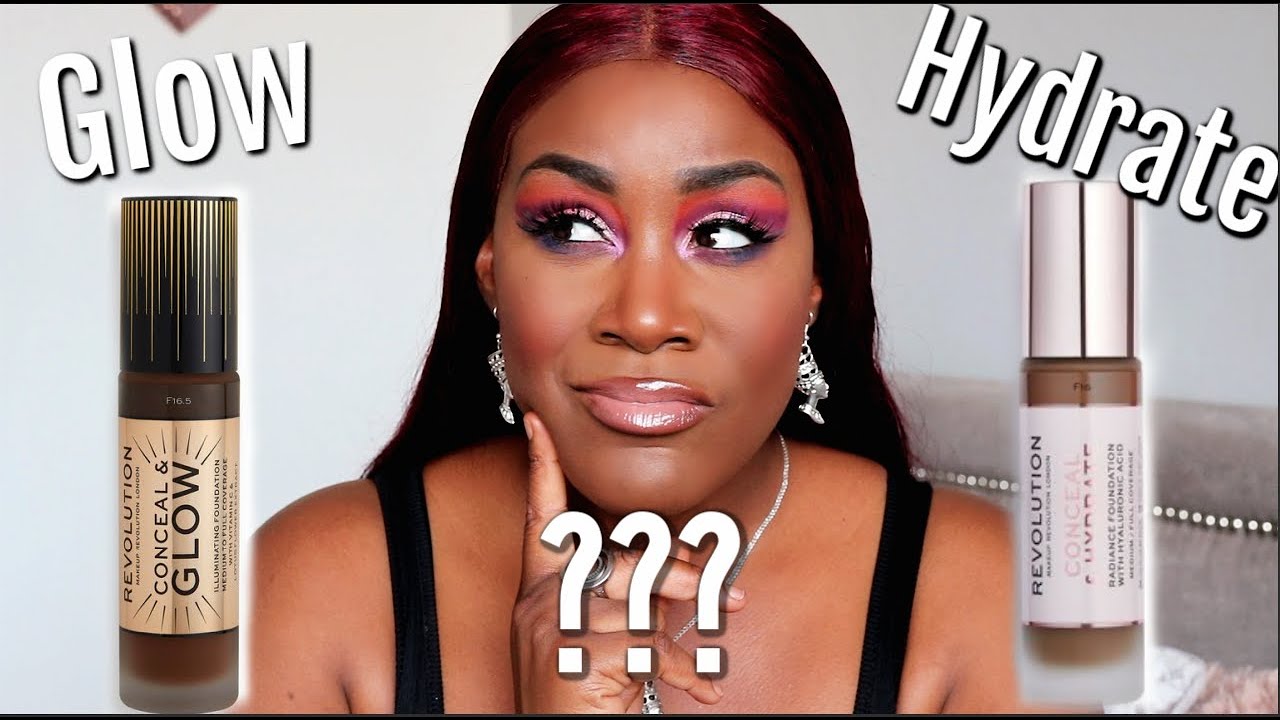 Revolution Conceal & GLOW  vs Conceal & HYDRATE on dark skin | Comparison | Miss Sydz *REQUESTED*