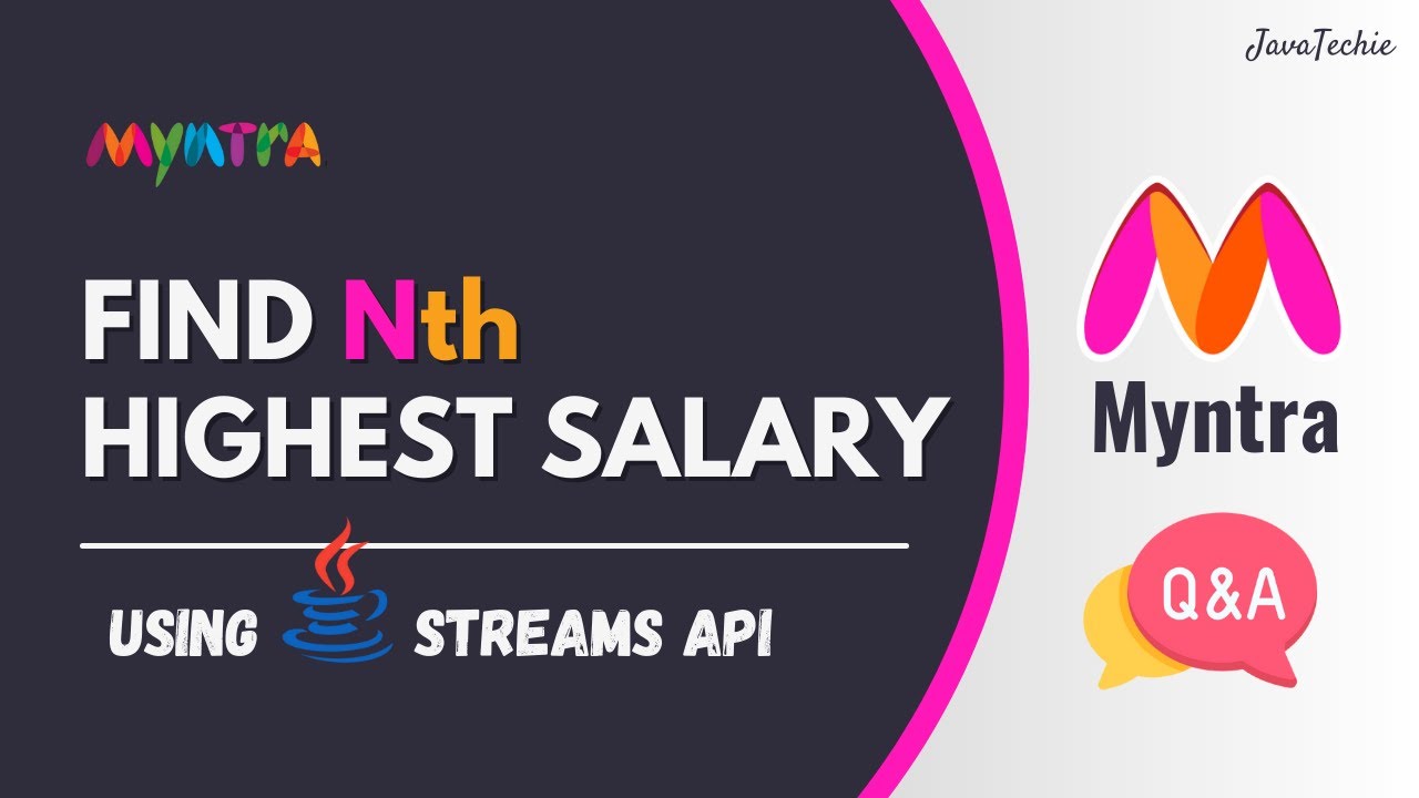 Java 8 Q&A | 🔥 Asked in Myntra | Find Nth Highest Salary Using Java Streams API | JavaTechie