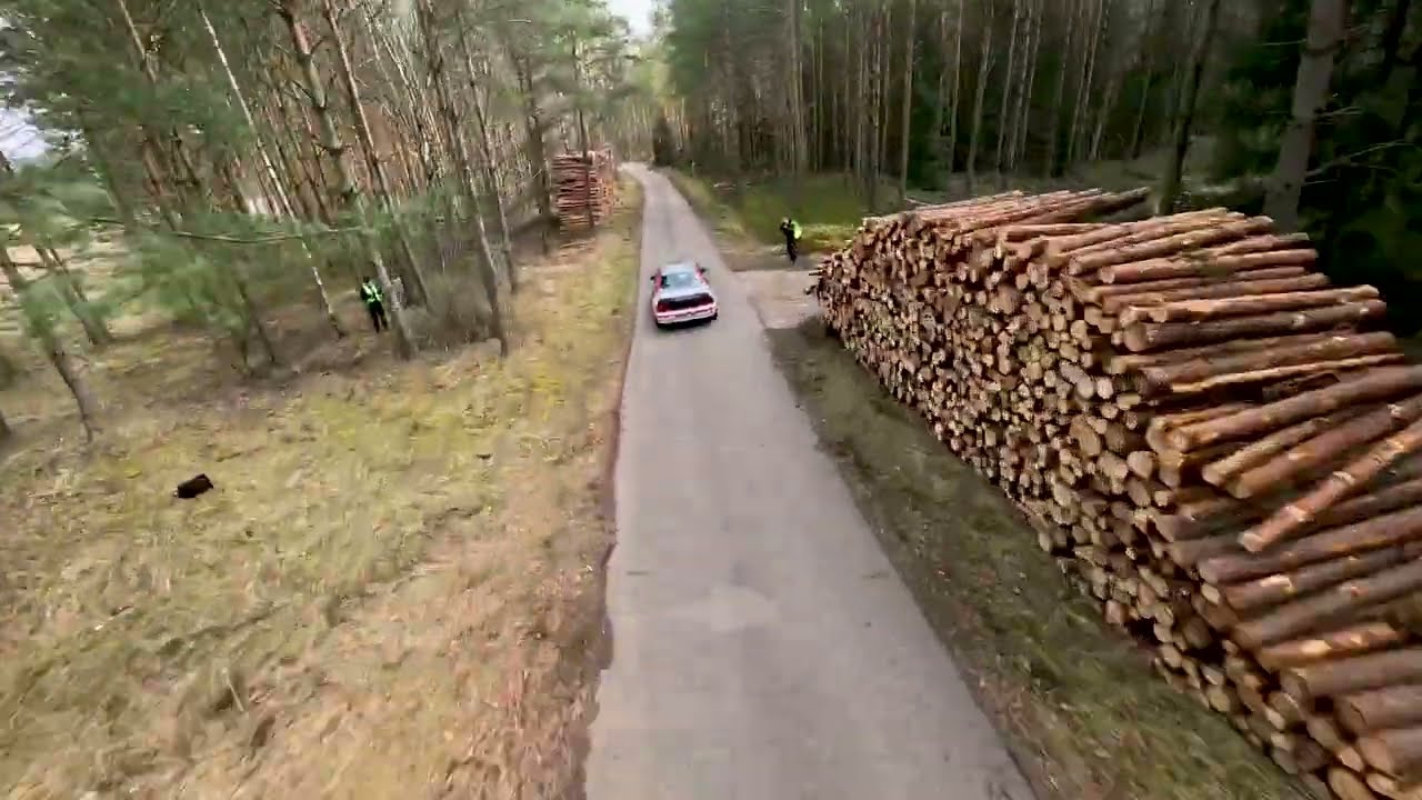 48 Rajd Monte Karlino 2023 Ł. Knapiński / K. Knapiński Subaru Impreza z drona