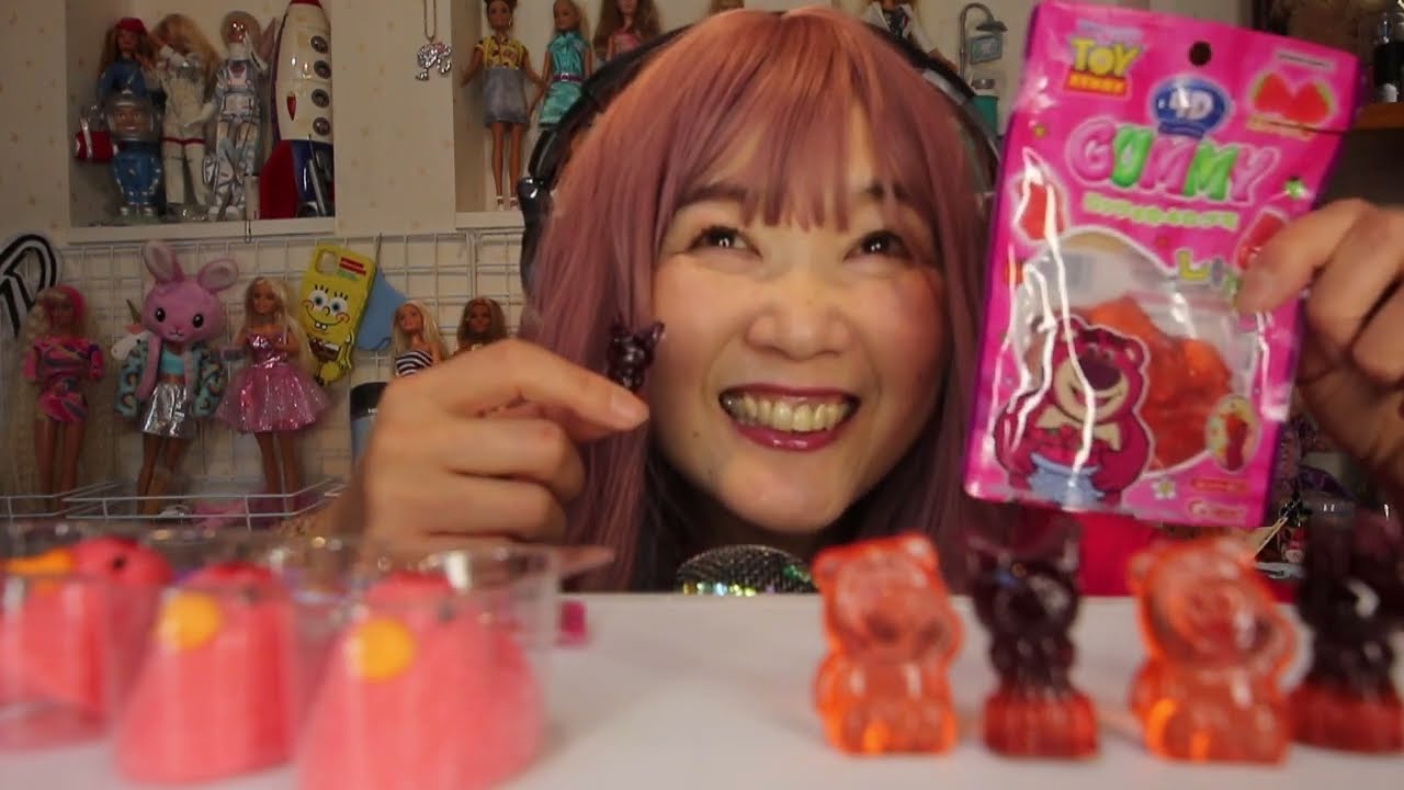 【ASMR】ピンクのスイーツ咀嚼音💗🎀🦄【Eating Sounds】PINK SWEETS,MUKBANG，I♥GUMI