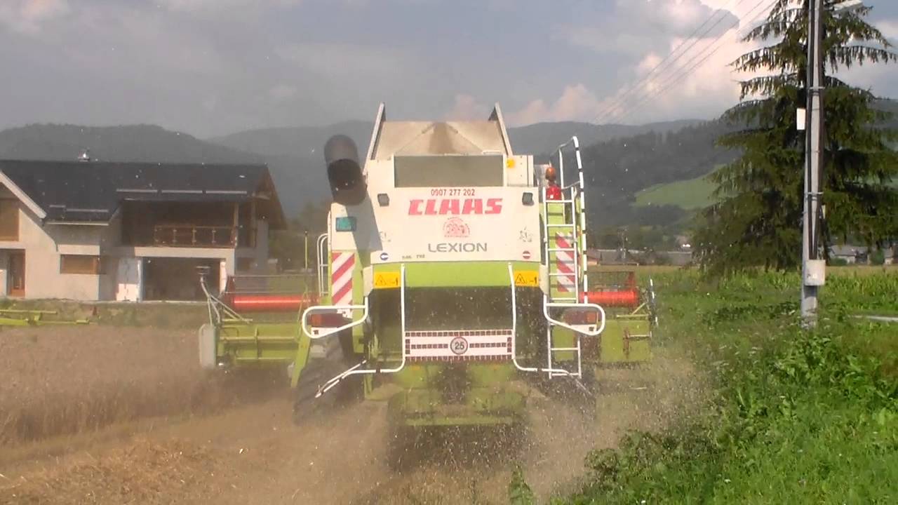 Sezóna 2015 žatva pšenice Claas Lexion 480