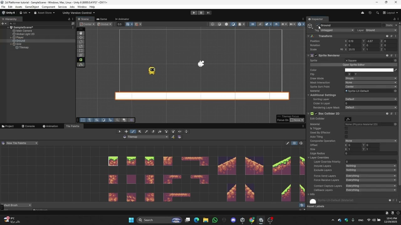 Tilemap – 2D Platformer Game in Unity