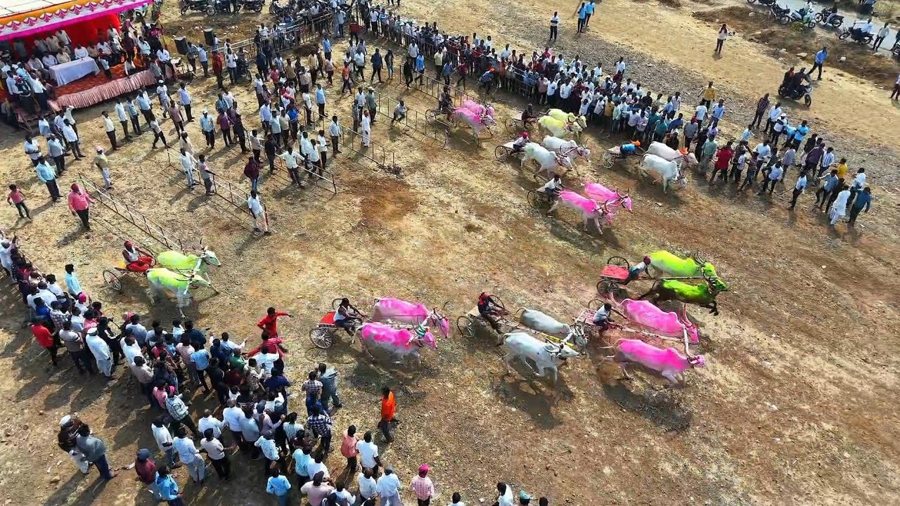 सैनिक टाकळी यात्रा 31 हाजार जनरल ब गट बैलगाडी शर्यत पहिला गट संपूर्ण पट्टा ड्रोन कॅमेरा व्हिडिओ