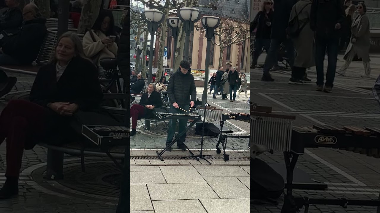 Family Playing Xylophone 🎶✨on Zeil Street Frankfurt 🇩🇪 | Beautiful Street Music 