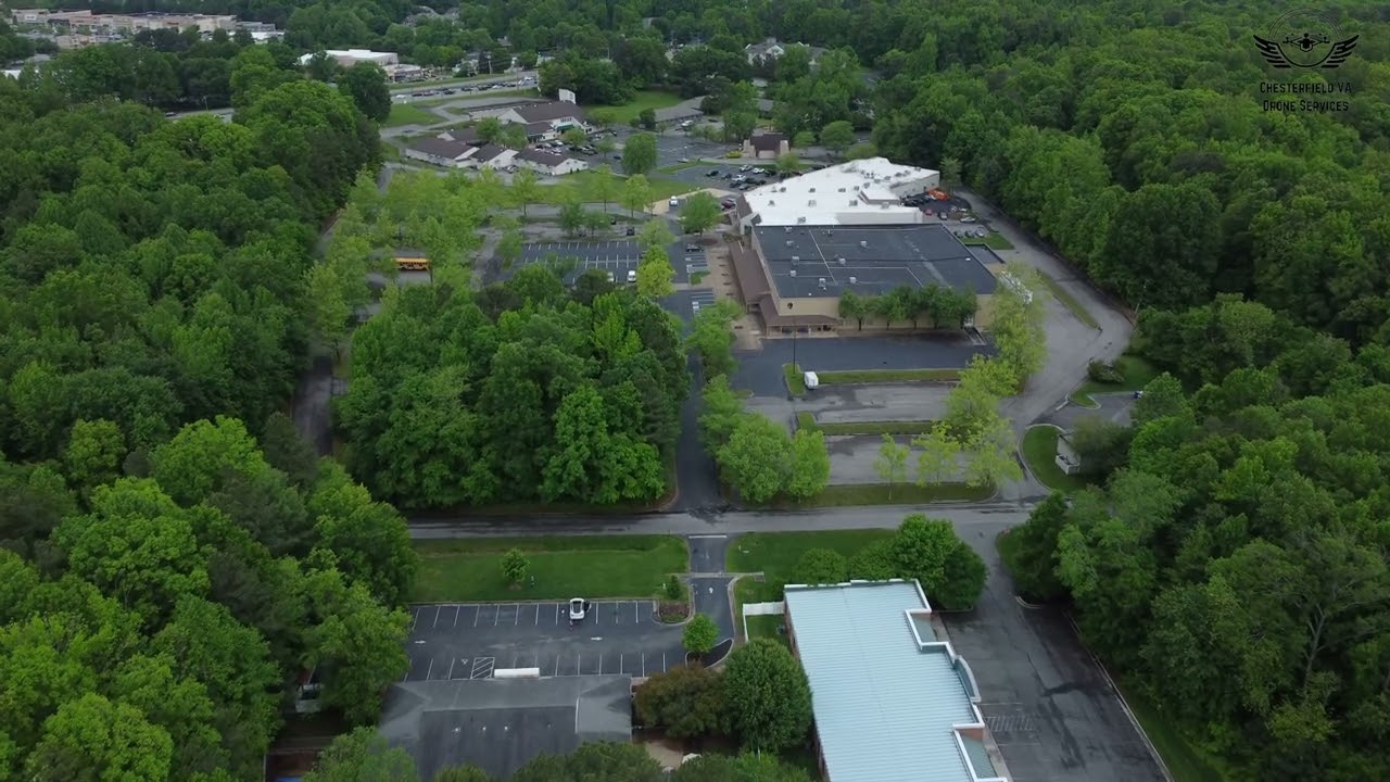 Market Square Shopping Center in Brandermill, Chesterfield County Virginia - Aerial Drone Footage