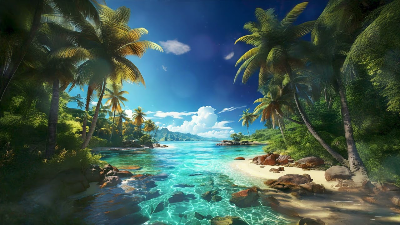 Magical Tropical Beach | Sounds Of Waves | 7 HRS