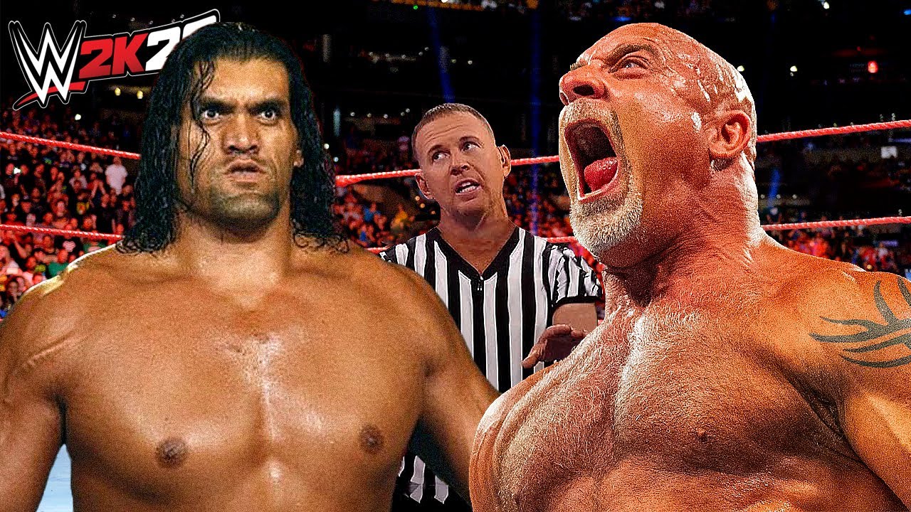 Great Khali vs. Goldberg (WWE 2K22) - rematch