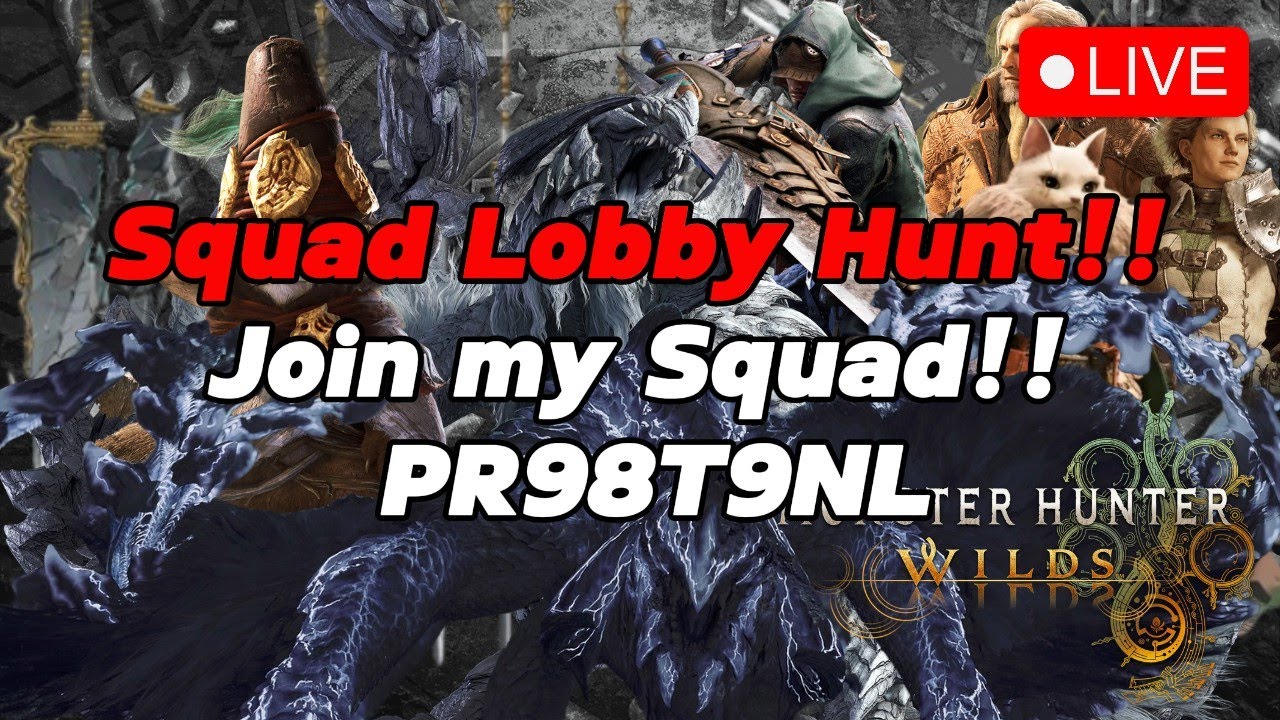 🔴Live - Monster Hunter Wilds Squad Hunt!!