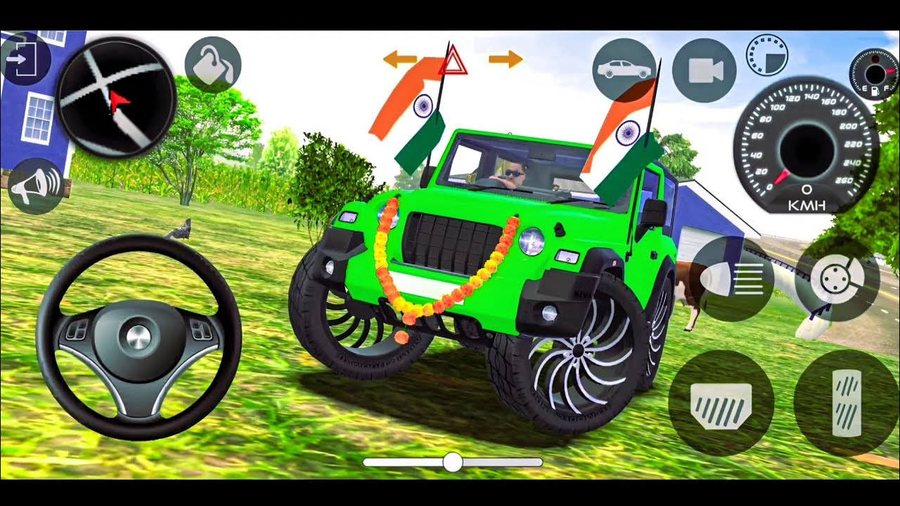 Modified Mahindra Thar😈Games:India Green Thar (Gadi Wala Games) Car Game Android Game - #2026