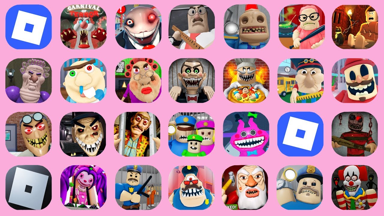 ROBLOX, The Carnival of Terror!, Mr Yummy's Supermarket, GREAT SCHOOL BREAKOUT!, SIREN COP'S