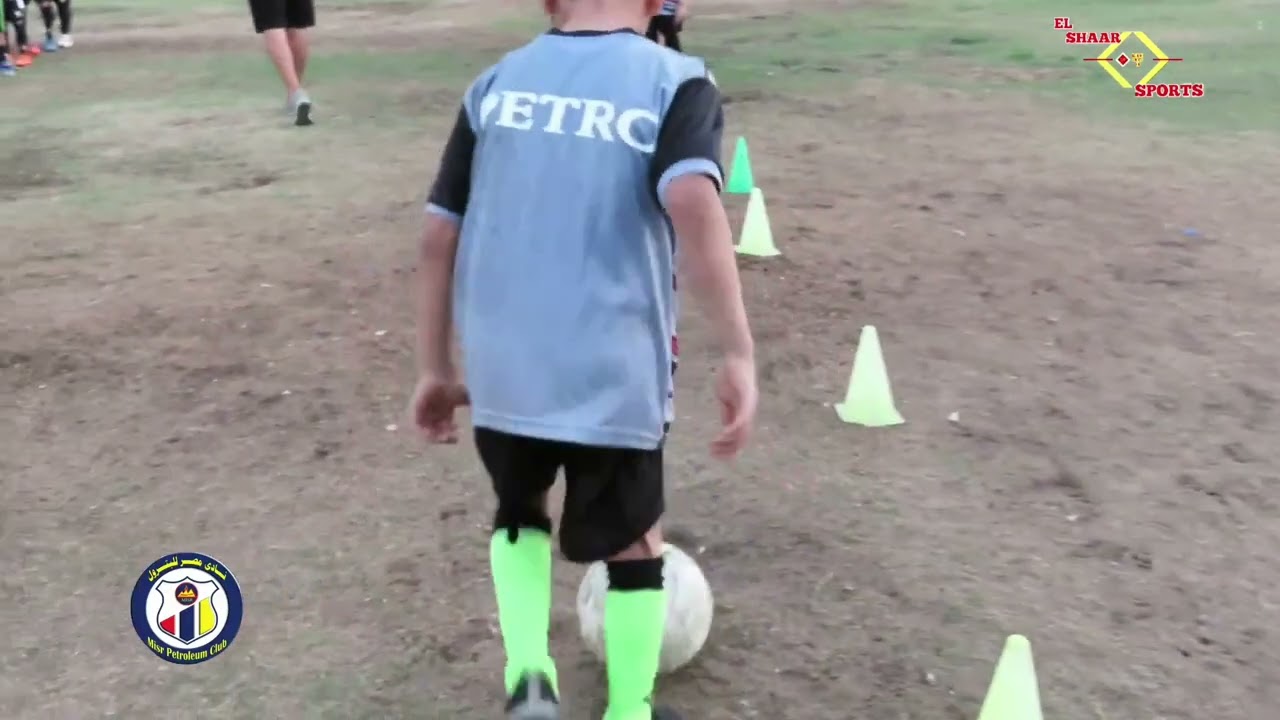 جانب من تدريبات بدني ومهاري للاعبين اكاديمية نادى مصر للبترول ك حازم فرج بمختلف الاعمار السنية
