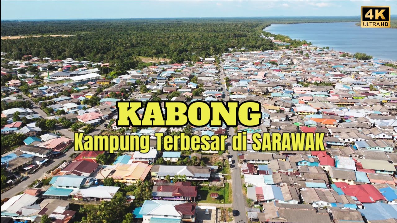 Kabong Kampung Terbesar dan Padat di Sarawak | Drone Aerial View