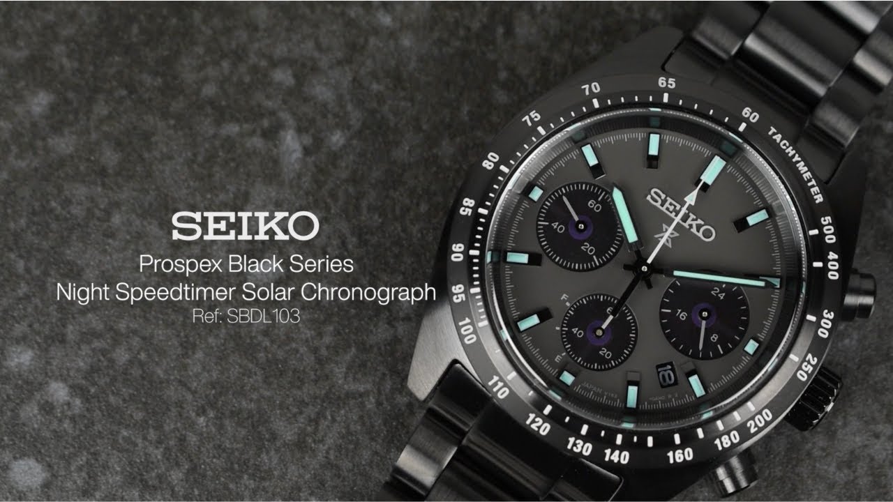 Closer Look: At The New Seiko Prospex Speedtimer Solar Chronograph The Black Series Ref. SBDL103