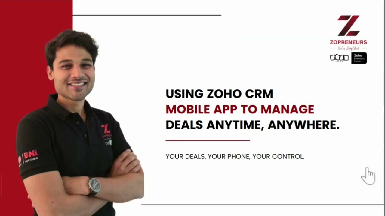 Using Zoho CRMmobile app to manage deals anytime, anywhere.