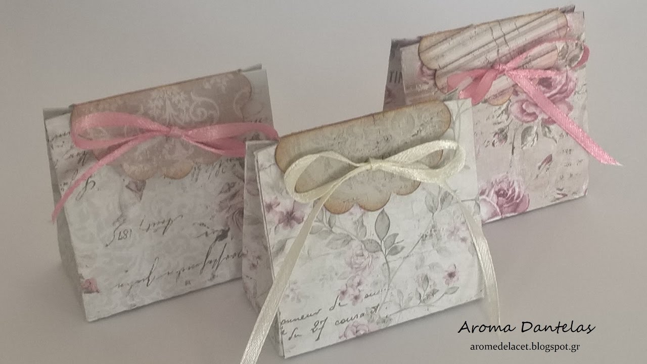 Tutorial DIY vintage favor boxes/Φτιάξτε μόνοι σας μπομπονιέρες|Marina Manioti