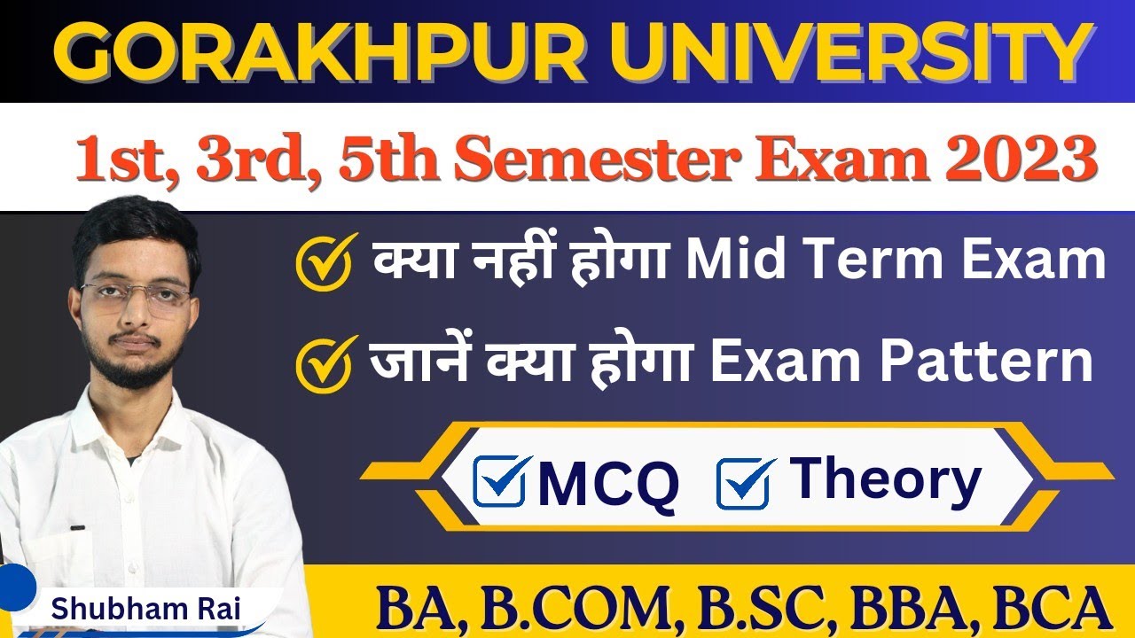 DDU Gorakhpur University 1st, 3rd, 5th Semester Exam 2023 | Pattern, Exam Date, Preparation |Ba,Bcom