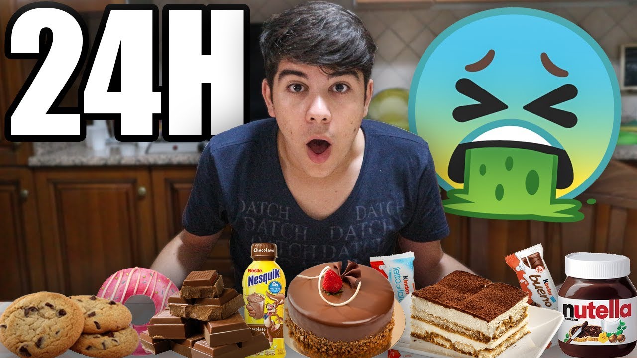 🍫 MANGIO PER 24 ORE solo CIBO DOLCE! *estremo*