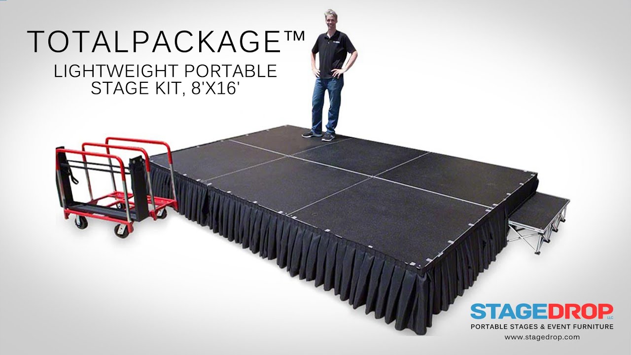 StageDrop TotalPackage 8'x16' Portable Stage Kit - StageDrop.com