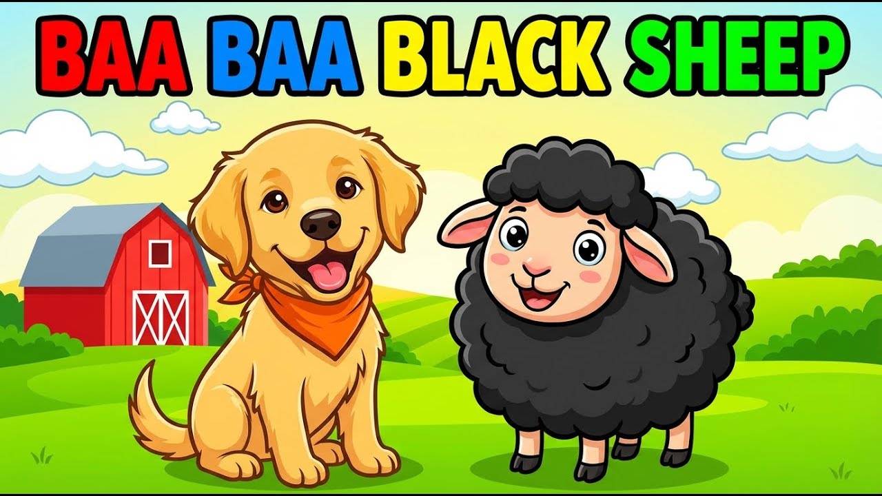 Baa Baa Black Sheep in Studio Ghibli Style | Relaxing American Farm Nursery Rhyme 