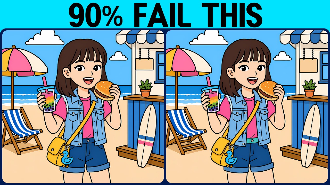 [Spot the Difference Brain Training] Can you spot all the slightly tricky differences?