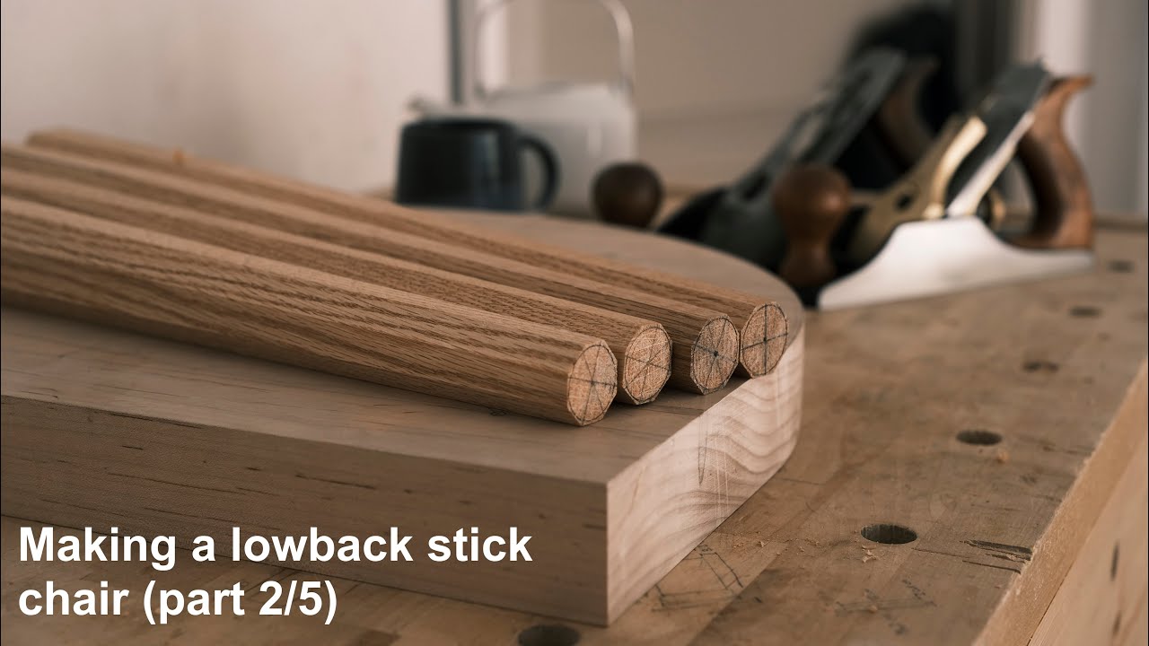Building a lowback stick chair part 2 - shaping/tapering the legs and stretcher stock prep