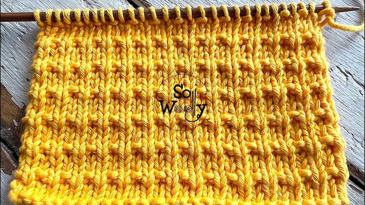How to knit the Andalusian stitch: A four-row repeat pattern with knits and purls only! - So Woolly