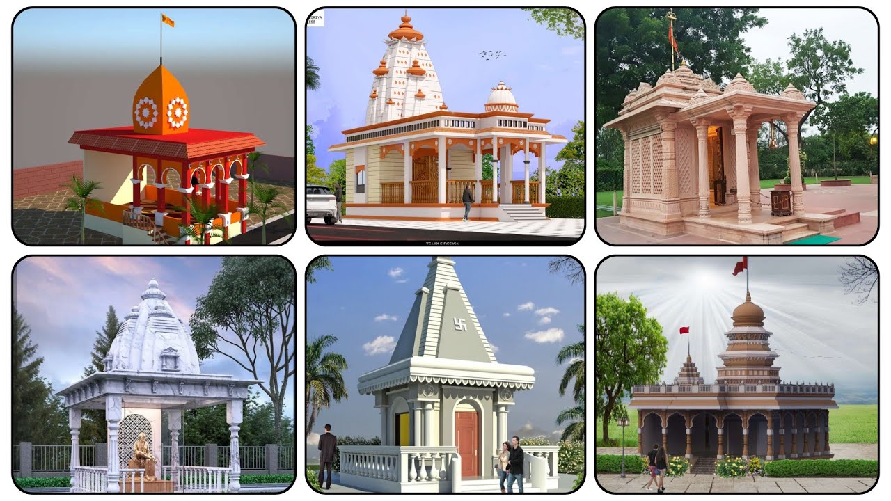 outdoor hindu Pooja mandir design// outdoor temple design for home @decorationidea