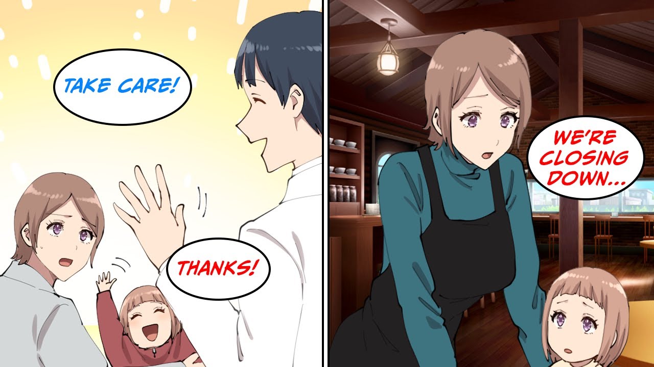 I go to a café near the pharmacy I work at a lot, then they said they were closing down [Manga Dub]