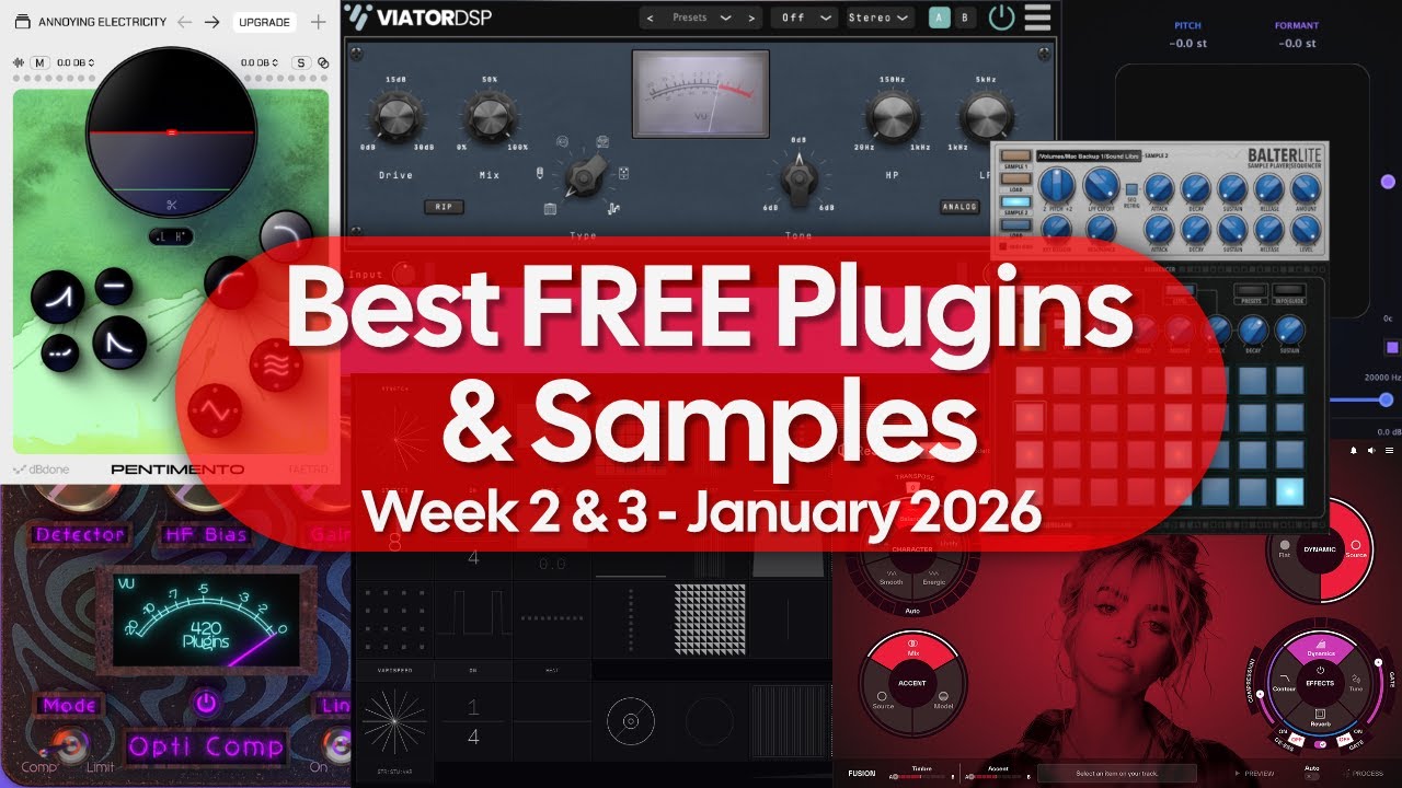 Free Plugins and Samples – Week 2 and 3 January 2026 – No Talking