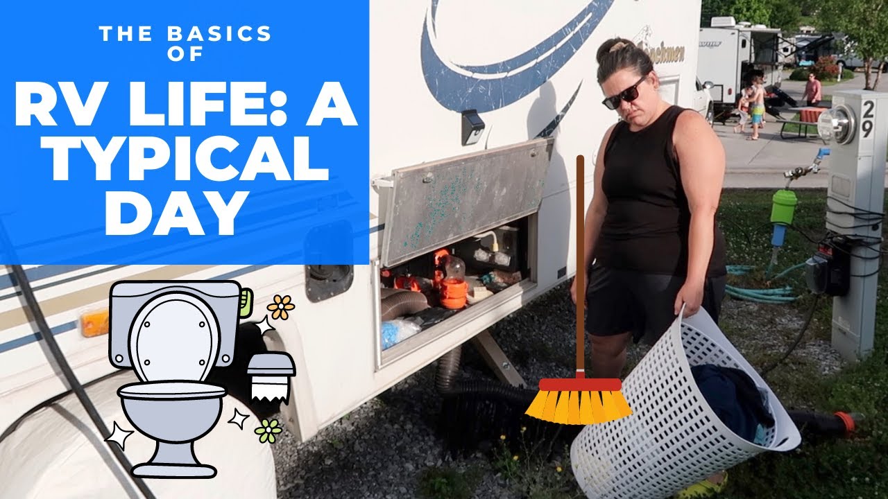 RV LIFE: A TYPICAL DAY OF RV CHORES IN FULL-TIME RV LIVING/ HOW TO DUMP THE BLACK TANK/TINY LIVING