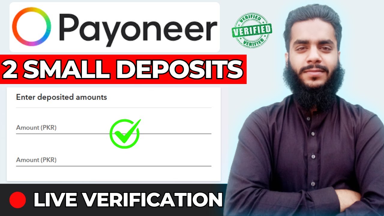 Payoneer 2 small deposits in 2025 - Payoneer bank account verification || 🔴 Live Verification