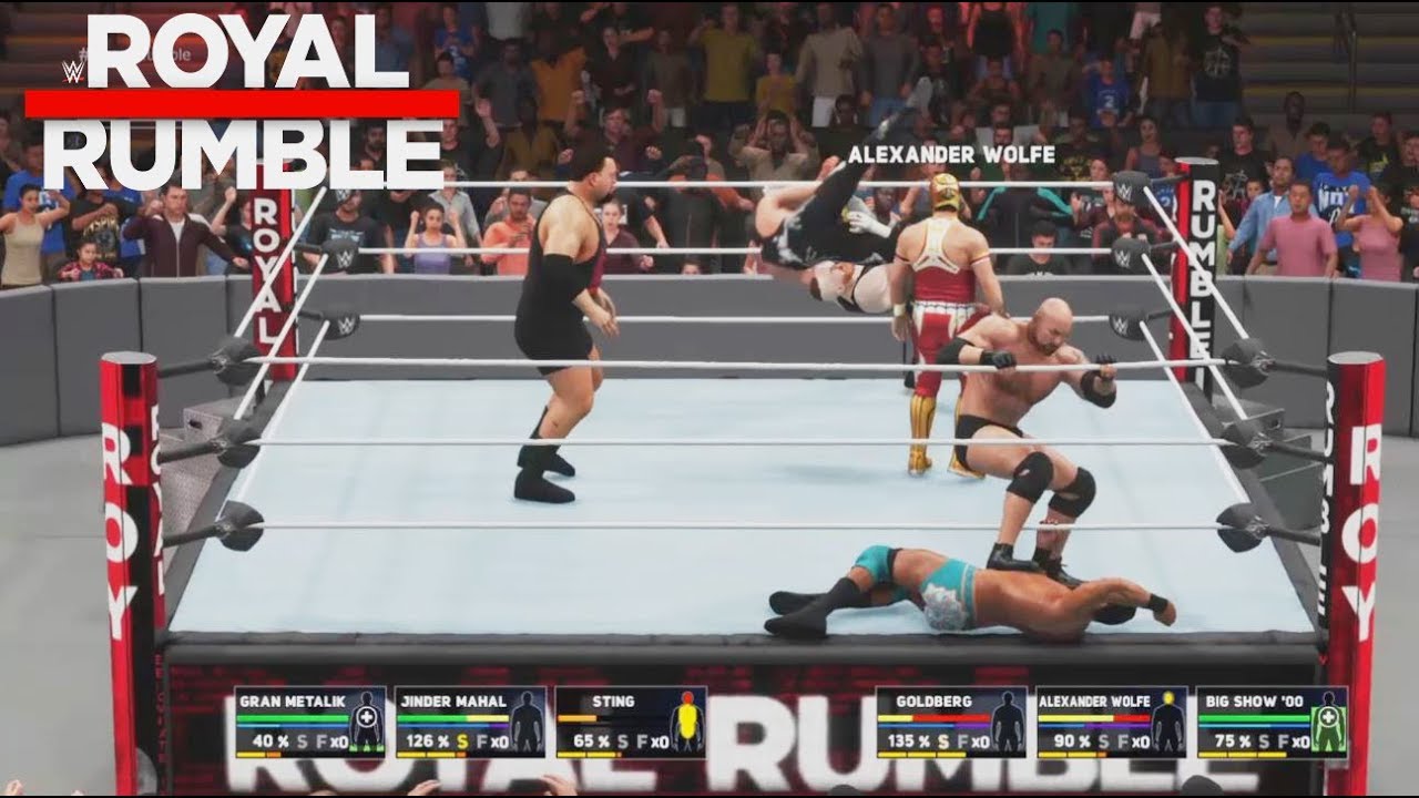 WWE 2K18 - 30 Man Royal Rumble Match for WCW Championship -WWE-2K18-Gameplay(PS4)