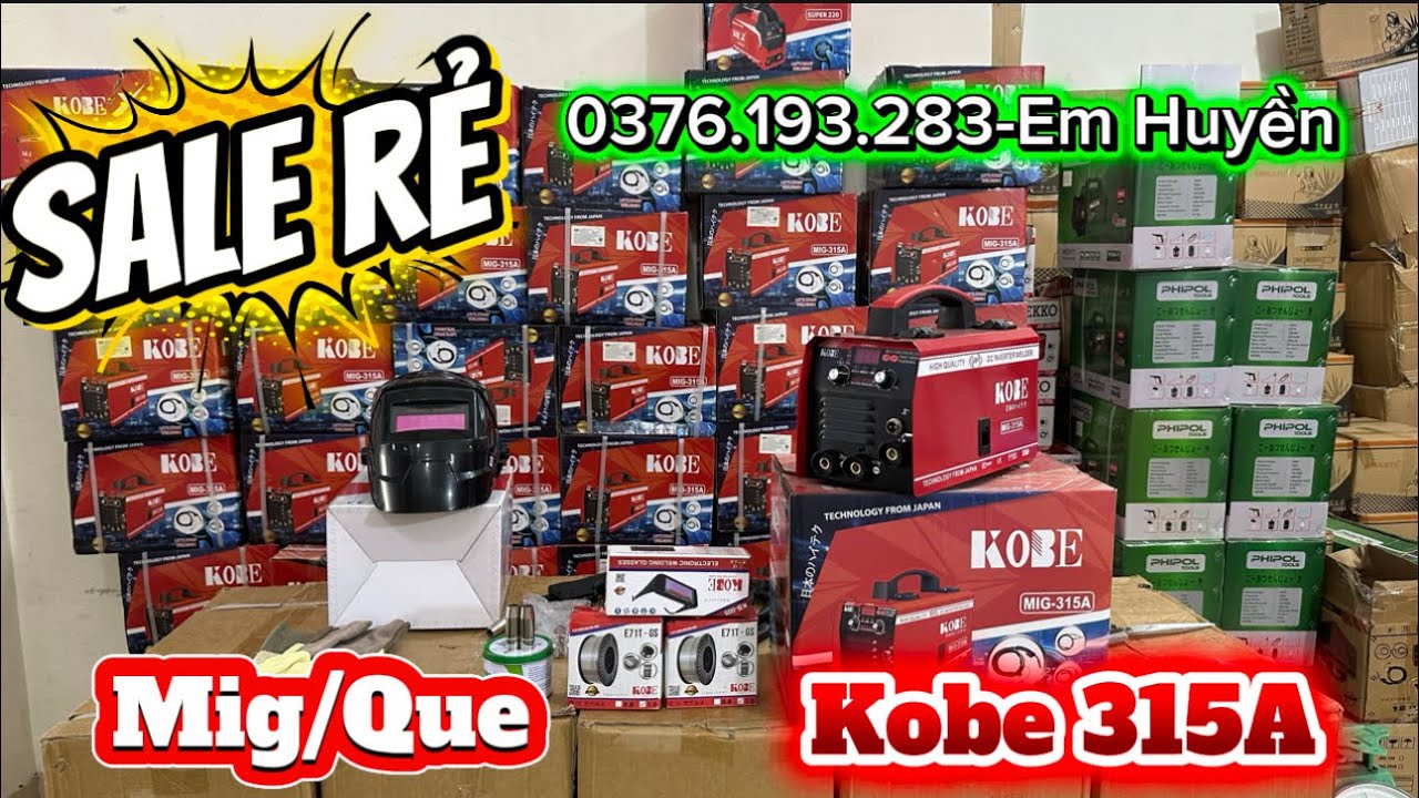🔴Máy hàn mig/Que KOBE 315A giá rẻ nhất thị trường☑️Máy chính hãng bền đẹp #migkobe #xuhướng 