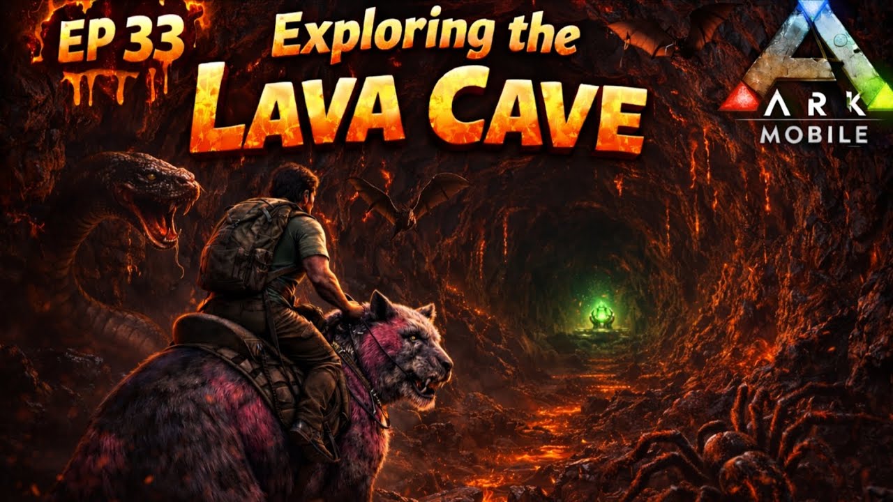 Exploring the lava cave to get artifact of the massive || Ark  ultimate mobile edition gameplay 33