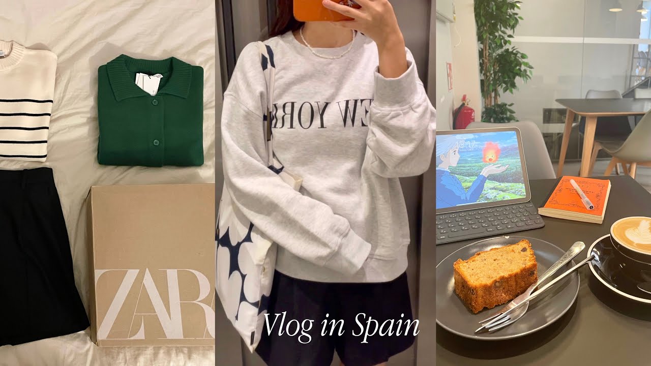 vlog | Японский офисный работник, живущий в Испании👩🏻🇪🇸 | ZARA unboxing | учеба, работа 🧁🍂