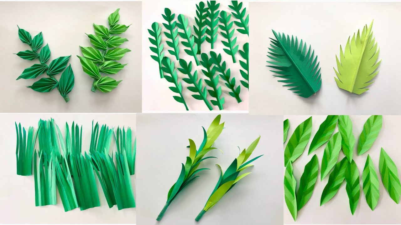 Making different paper leaf // Leaves for craft projects