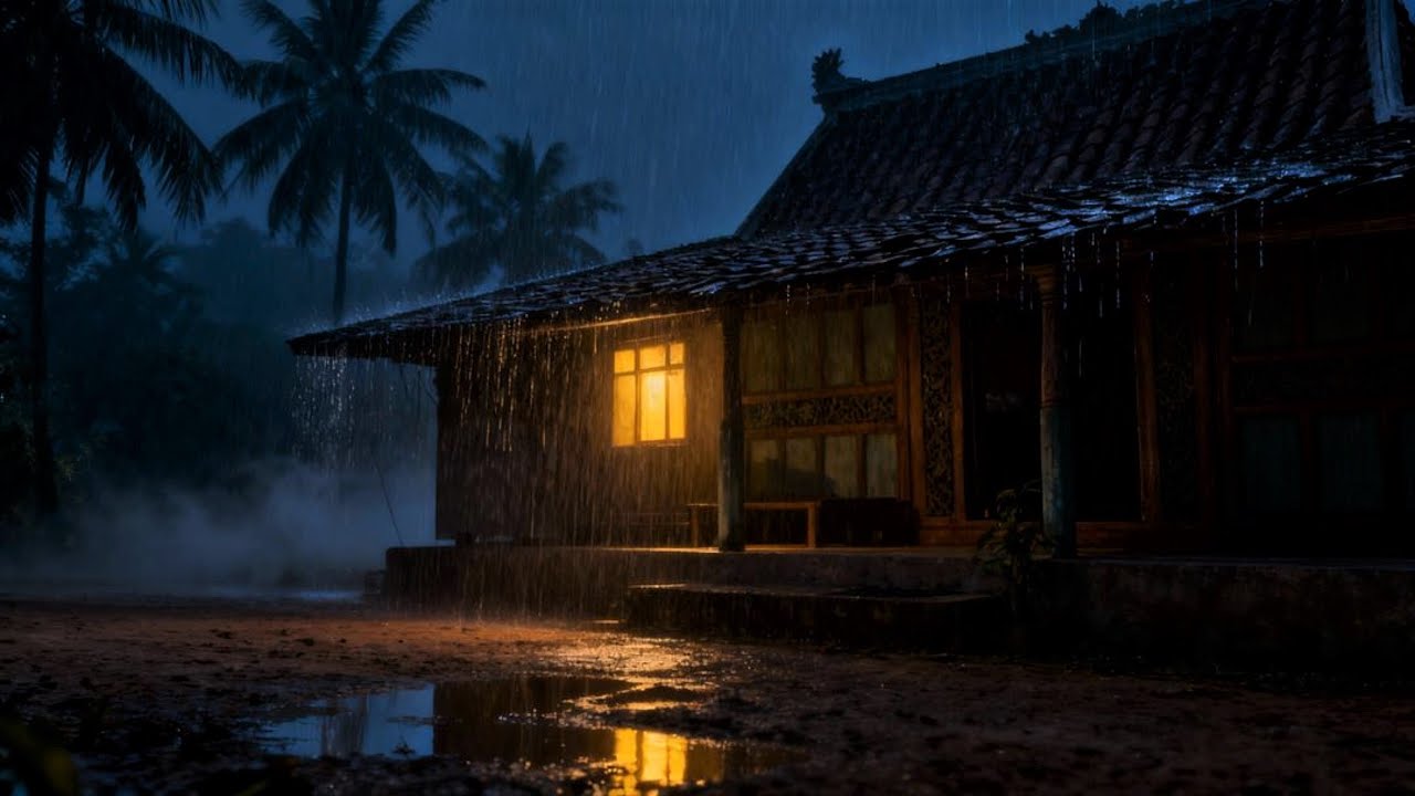 Heavy Rain And Thunderstorm Sounds For Sleeping - Heavy Rainstorm Sounds| Relaxing Sleep Ambience 17