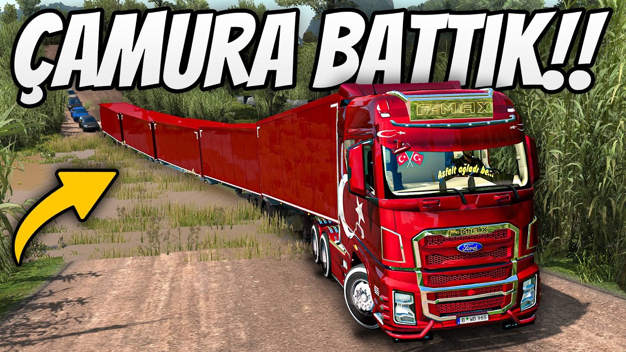 5 DORSE İLE ÇAMURA BATARSAN NE OLUR 😢 MODİFİYELİ FORD F-MAX | ETS 2 ÖLÜM YOLLARI MODU