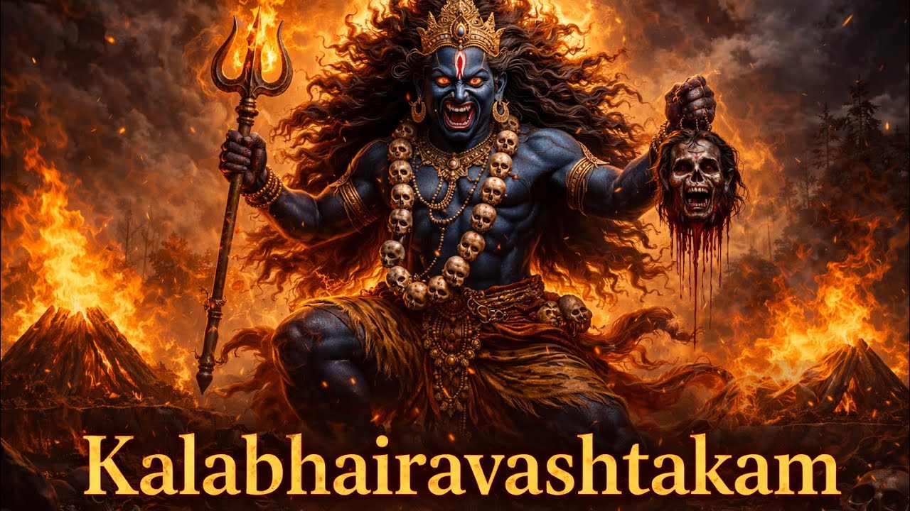 Kalabhairavashtakam | Powerful Kala Bhairava Stotram | Removes Fear & Negativity #mahashivratri 