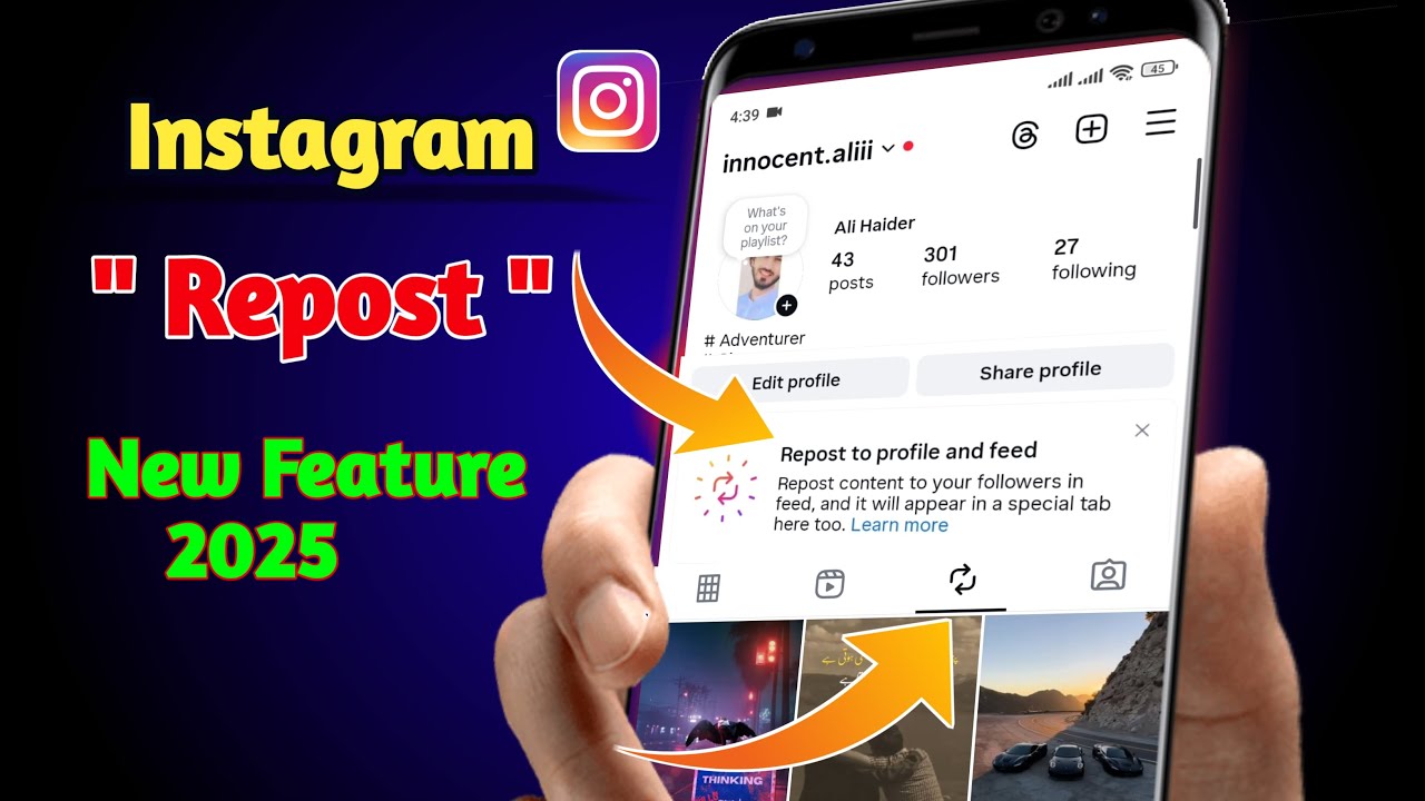 Repost to profile and feed | How to repost on Instagram | Instagram repost new feature kiya hai