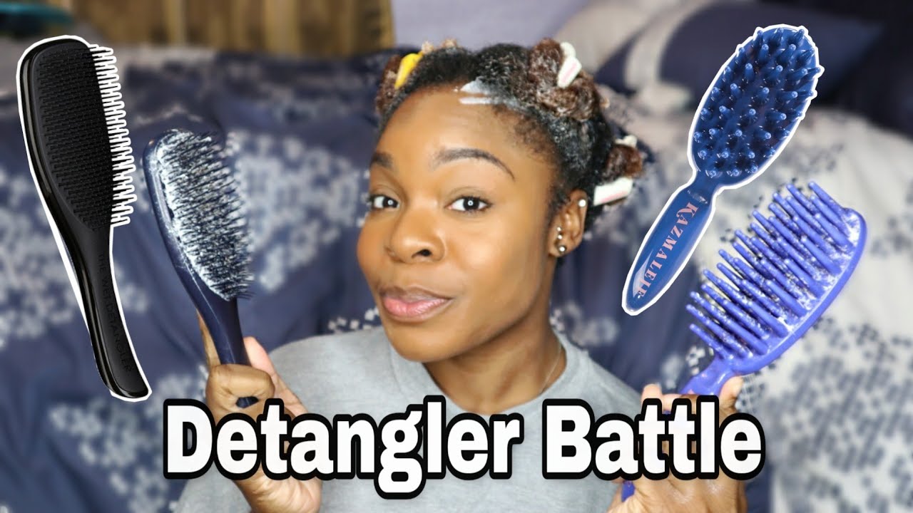Tangle Teezer Ultimate Detangler vs. Kazmaleje  Paddle Comb | BATTLE OF THE DETANGLERS - TAM KAM