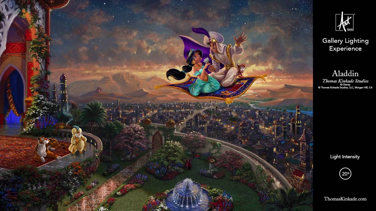 Aladdin by Thomas Kinkade Studios | Gallery Lighting Experience