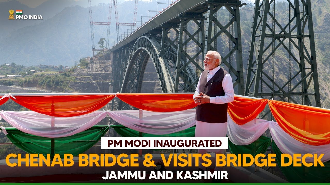 Prime Minister Narendra Modi inaugurates Chenab Bridge & visits Bridge Deck, Jammu and Kashmir
