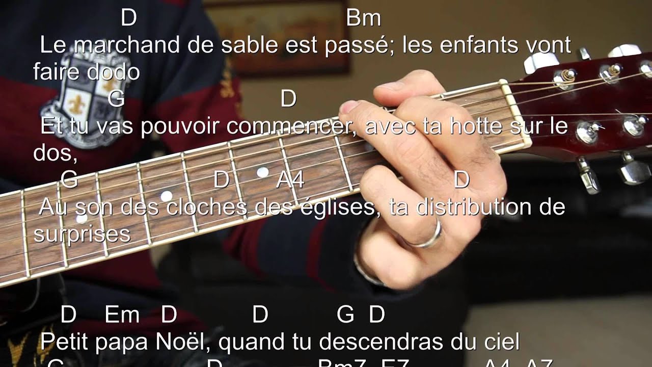 Petit papa Noël à la guitare (Paroles et accords)