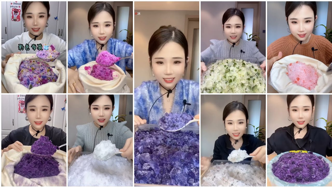 YY CRUNCHY CRUSHED ICE EATING COLLECTION/ FULL VIDEO/ ICE EATING ASMR