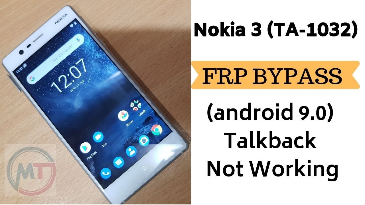 NOKIA TA-1032 Frp Bypass | NOKIA 3 (android 9.0) Talkback Not Working New Security FRP Lock Remove